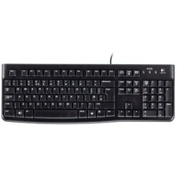 Teclado Logitech K120 USB, Drátový, CZ/SK, Negro