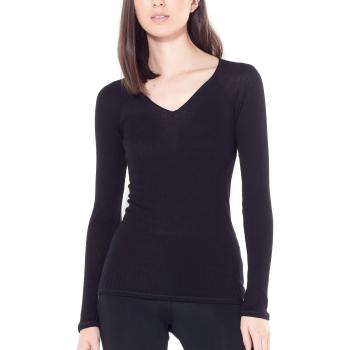 Icebreaker Luxe Rib - Camiseta de Manga Larga Mujer - Negro Talla S 2018