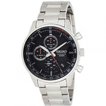 Seiko Mens Chronograph Quartz Watch with Stainless Steel Strap SSB313P1