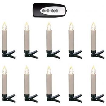 Hi Mini Velas Luces LED con Mando a Distancia, 10 unidades