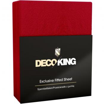 DecoKing Spannbettlaken Frottee Funda Bajera Ajustable, algodón, Burdeos, 80 x 200-90 x 200 cm