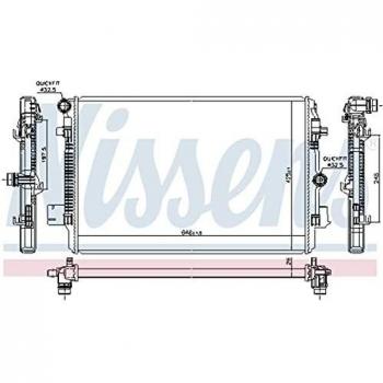 Radiador de refrigeración del motor NISSENS 606720, tipo de radiador, características: diseñado para una óptima refrigeración del motor, fabricado con materiales de alta calidad, incluye conexiones precisas para fácil instalación y cumple con los