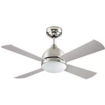Leds-C4 30-4399-81-F9 Ventilador Borneo, 2 X E27 MAX, 60W, Niquel Satinado
