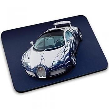 Coche de Plata, Designer Alfombrilla de Ratón Mouse Mouse Pad con Diseño Colorido. Tamaño 250 x 190 mm.