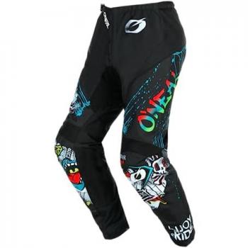 Pantalones de motocross O'Neal Element Rancid V.24, diseño ligero, transpirable y duradero, máxima libertad de movimientos, color negro y blanco, talla 40