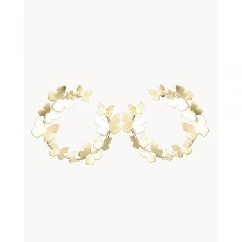Pendientes de aro con detalles mariposas