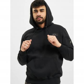Alpha Industries Men's Black Back Print Hoodie - Sizes S to 3XL