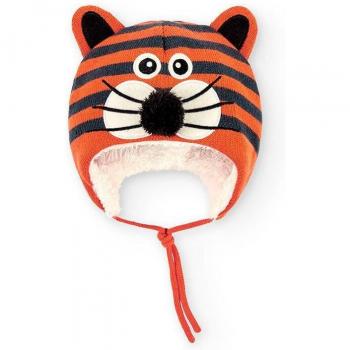 Gorro de bebé niño con motivos y cierre de cuerdas