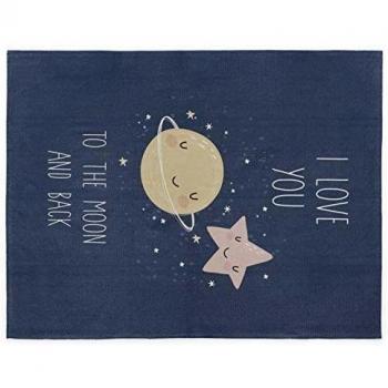 Naf Naf 36733 Carpet Love to the Moon 100% Algodon Azul TK, Multicolor