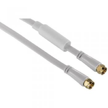 Cable Coaxial Hama 10m con F-Stecker, 95dB, 4 veces apantallado y cubierta resistente a la intemperie