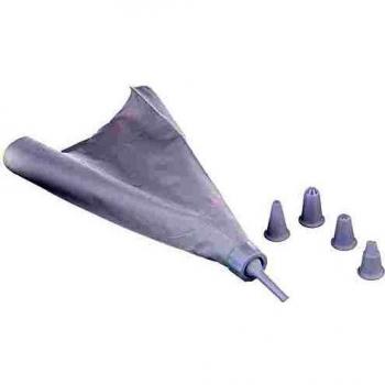 ibili Juego de bolsas de glaseado con 5 boquillas, color blanco, 20 x 15 x 5 cm