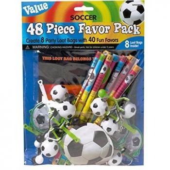 Amscan 397040, Set de 48 favores de fiesta con el tema del fútbol.