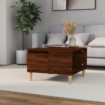 Mesa de centro madera contrachapada 55x55x36,5 cm en colores Blanco, Negro y Roble Marrón - Mesita de Salón o Comedor o Auxiliar Mesa de Café