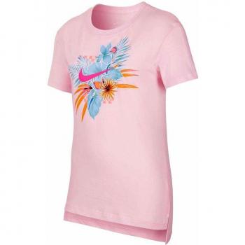 Nike G NSW tee Dptl Foliage Futura Camiseta, Niñas, Pink Foam, S