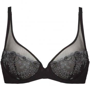 Simone Perele Delice Sheer Plunge Underwire Bra - Moonlight - Size: 32F