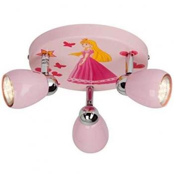 Brilliant AG g55934/17 - Plafón, metal, 3 W, GU10, color rosa