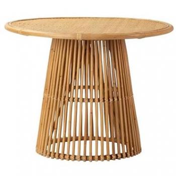 Mesa Comedor Elegante de Bambú Natural 100x100x77 cm - Resistente, Duradera y Amplia Superficie
