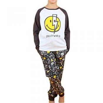 Smiley - Pijama NIÑO Algodon niños Color: Marengo Talla: 6