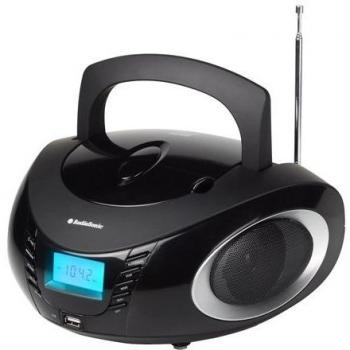 Smartwares CD-1594 – Radio portátil con reproductor de CD, MP3, USB, color negro