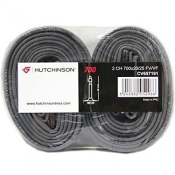 HUTCHINSON Blister 2 Cámaras 700x20-25 Presta válvula 48 mm, Unisex Adulto, Negro, Talla_única