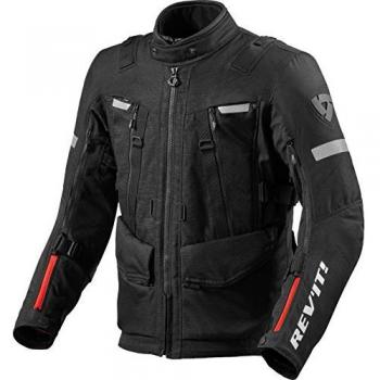 Revit Chaqueta de Moto Sand 4 H2O Negra, textil, impermeable, talla 3XL