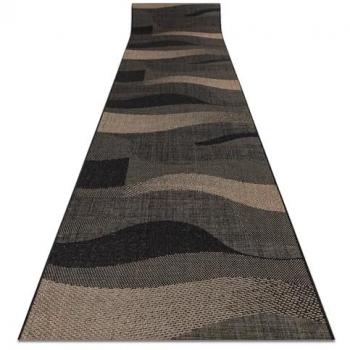 Alfombra de Pasillo SIZAL FLOORLUX Modelo 20212 Negro/Café 70x150 cm