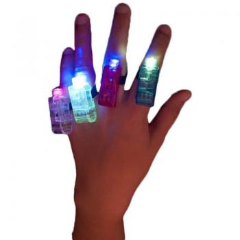 Anillos con luz en colores surtidos 4 unidades