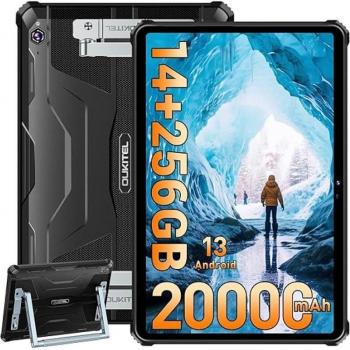 Oukitel RT6 Tablet Rugerizada 14GB+ 256GB 20000mAh(33W) 16MP+16MP Cámara, 10.1 Android 13 OTG
