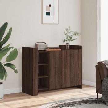 Aparador de Roble Marrón 100x35x75 cm madera multicapa