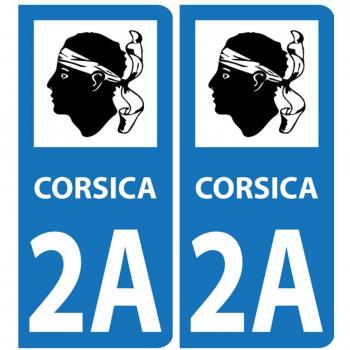 Adhesivo Corsica 2 A placas coche