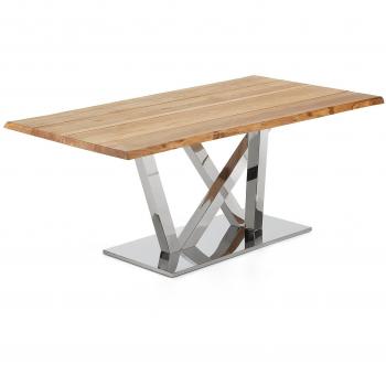 Kavehome Mesa Nyc 180x100, inox. sobre roble