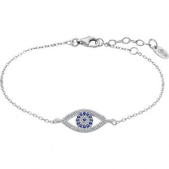 Pulsera Lotus Silver LP1970-2/1 Ojo Turco, Plata de Ley, Circonitas, 16.0 mm, para Mujer