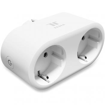 Enchufe Inteligente Doble Tesla con Control Wi-Fi y Aplicación Móvil
