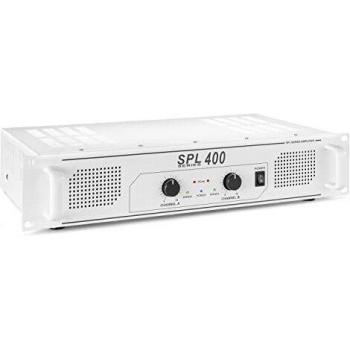 Skytec SPL 400W Hogar Alámbrico Blanco - Amplificador de Audio