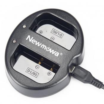 Newmowa USB Cargador Doble para Pentax D-Li90 Pentax 645D 645Z K-01 K-3 K-5 K-5 II K-5 IIs K-7 …