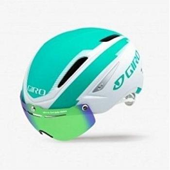 Giro adultos de la bicicleta casco aire ataque escudo 16, todo el año, unisex, color Varios colores - White/Turquois, tamaño small
