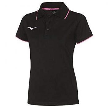 Mizuno Women's Short Sleeve Polo Shirt - Black, Size XL