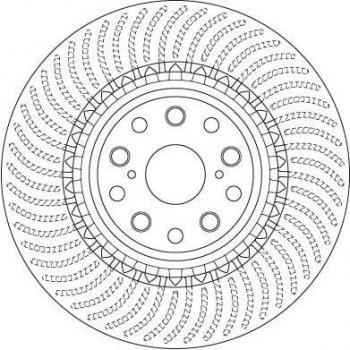 Disco de freno TRW DF6488S delantero derecho para LEXUS, ventilado, 1 pieza