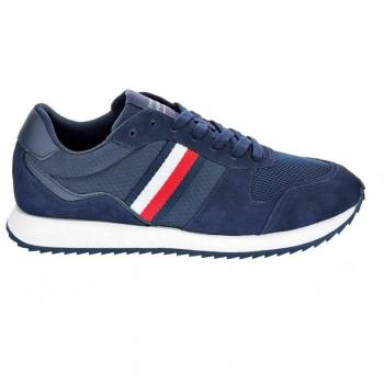 Eco-Conscious Blue Sneakers with Logo Detailing - EU40/US7