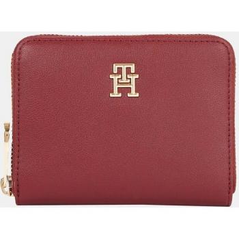 Cartera pequeña en rojo con cremallera y detalle TH de Tommy Hilfiger
