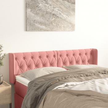 Cabecero de terciopelo rosa 163x16x78/88 cm Vidaxl Rosa