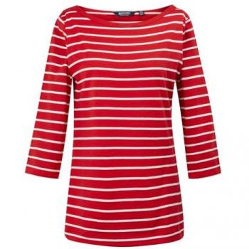 Regatta Women's Bayletta Lightweight Cotton Blend 3/4 Sleeve T-Shirt - High Risk Red - Size 12 UK