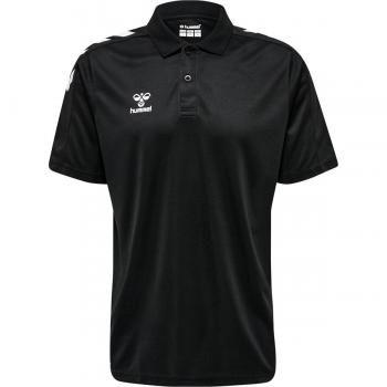 Polo Hummel Core Xk Functional de Manga Corta, Negro, Talla Small Unisex Adulto