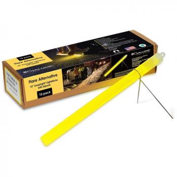 Cyalume - Paquete de 40 tubos luminosos SnapLight Flare Alternative 25 cm, 10 pulgadas, 2 horas, color amarillo