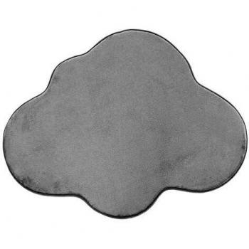 Alfombra Flanelle Extra Suave Efecto Terciopelo 70 x 90 cm Gris