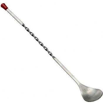 Cucharón de bar americano con extremo rojo 31 cm