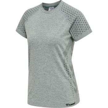 Hummel Women's Seamless Short Sleeve T-shirt Gray XS
