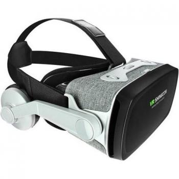 Gafas VR para Smartphone con Audio Jack 3.5mm y Correas Ajustables, Color Gris y Negro