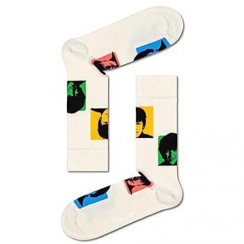 Calcetines Crew Beatles Silhouettes Blancos - Happy Socks - Talla 41-46
