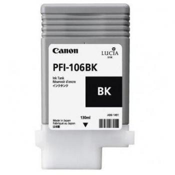 Cartucho de Tinta Canon PFI-106BK Negro Original para Impresoras iPF6400SE, iPF6300S, iPF6400S, iPF6300, iPF6350, iPF6400
